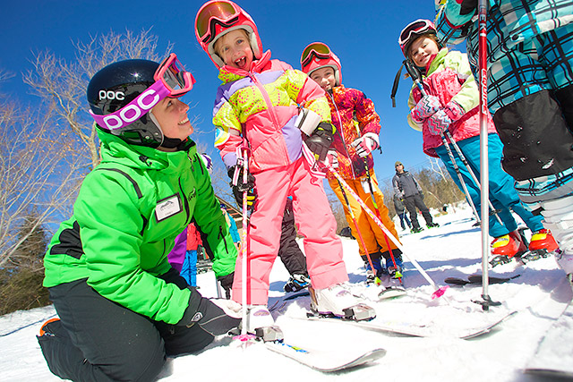 Ski classes are closer than you think! Photo courtesy of the Wachusett Mountain Ski Area Learning Center 