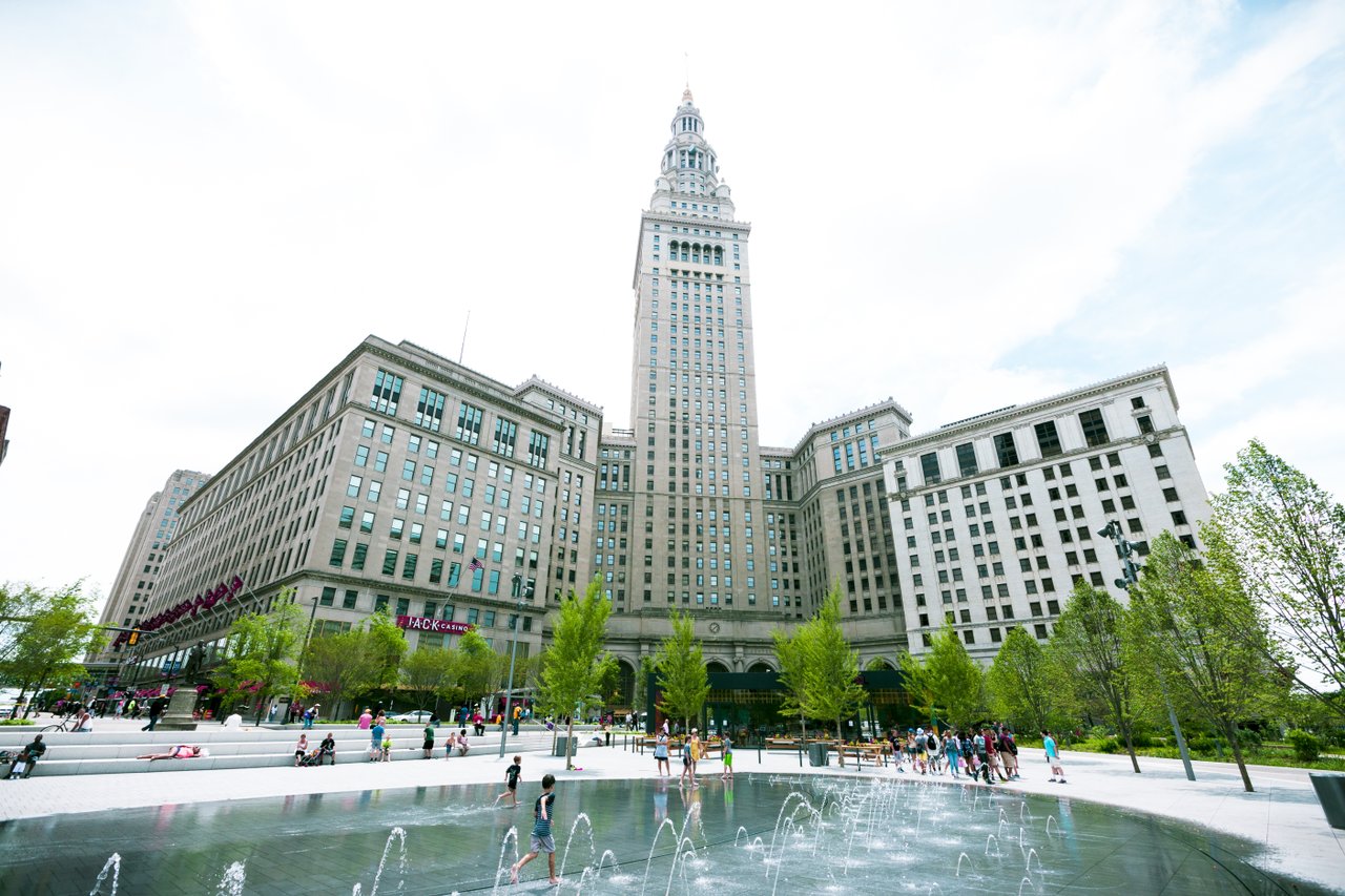 Kids can splash in the public fountains in Cleveland to cool down. Cody York for ThisIsCleveland.com