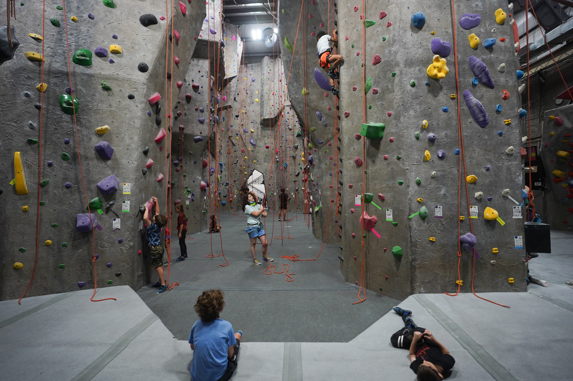 Kids as young as 5 can scale the walls at The Rock Club in New Rochelle. Photo courtesy of The Rock Club