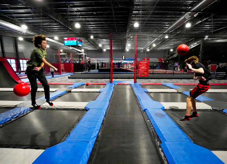 Image of trampoline park dodgeball - Trampoline Parks near Boston