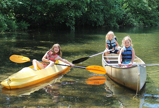 Boating is part of the fun at Sacajawea Day Camp in Monmouth County, run by the Girl Scouts of America.