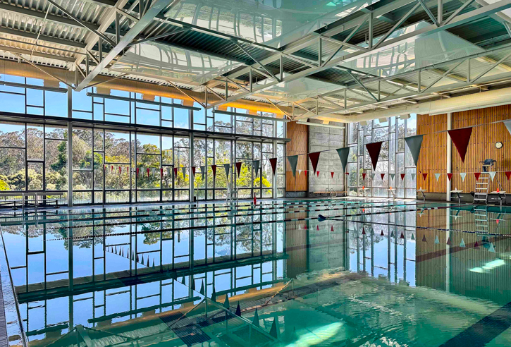 heck out the tiles at the Sava Pool, where sunshine makes the "waves" come to life! 