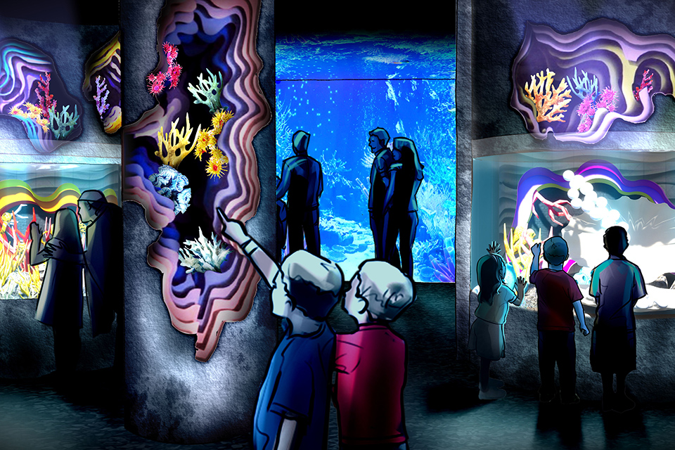 Sea Life aquarium coral reef