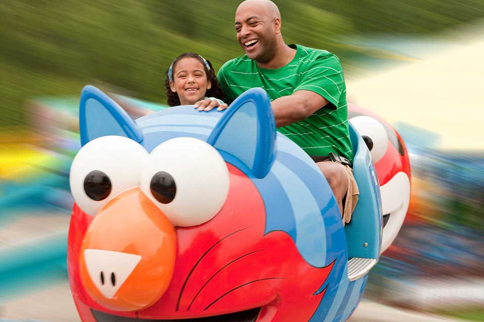Soar through Sesame Place with Elmo and friends, one of our favorite amusement parks near Philadelphia