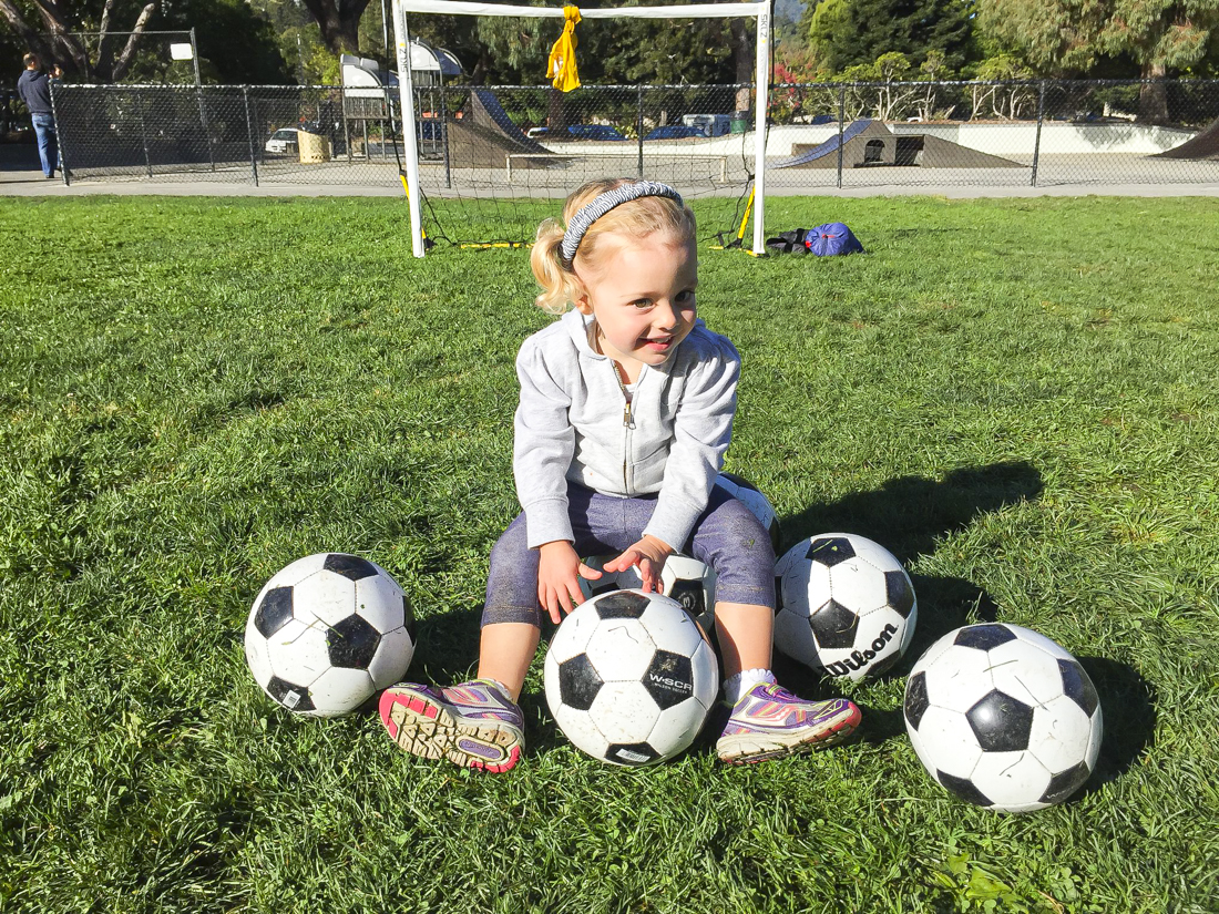 Kids as young as 18 months can get kicking. Photo courtesy of Soccer Kiddos