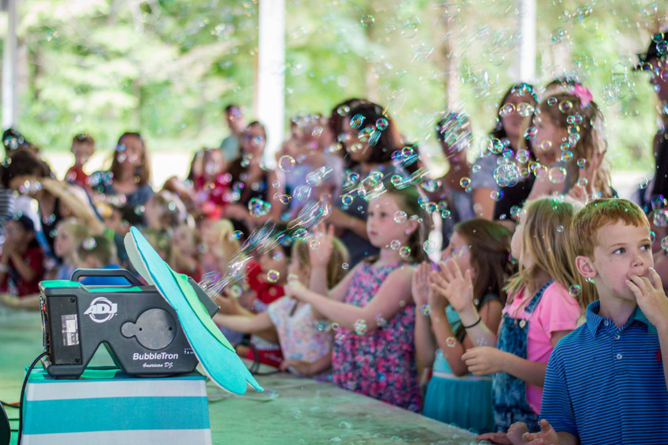 Who doesn't love bubbles on a Wacky Wednesday? Photo courtesy of The South Shore Conservancy