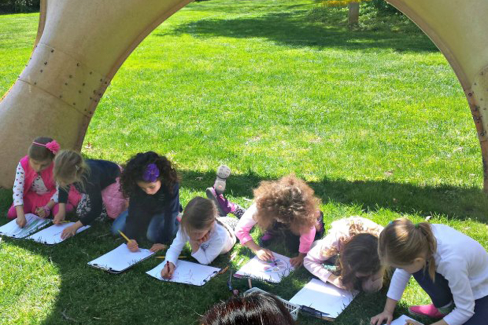 Students learn in mixed-age environments at Southampton Montessori School. Photo courtesy of the school