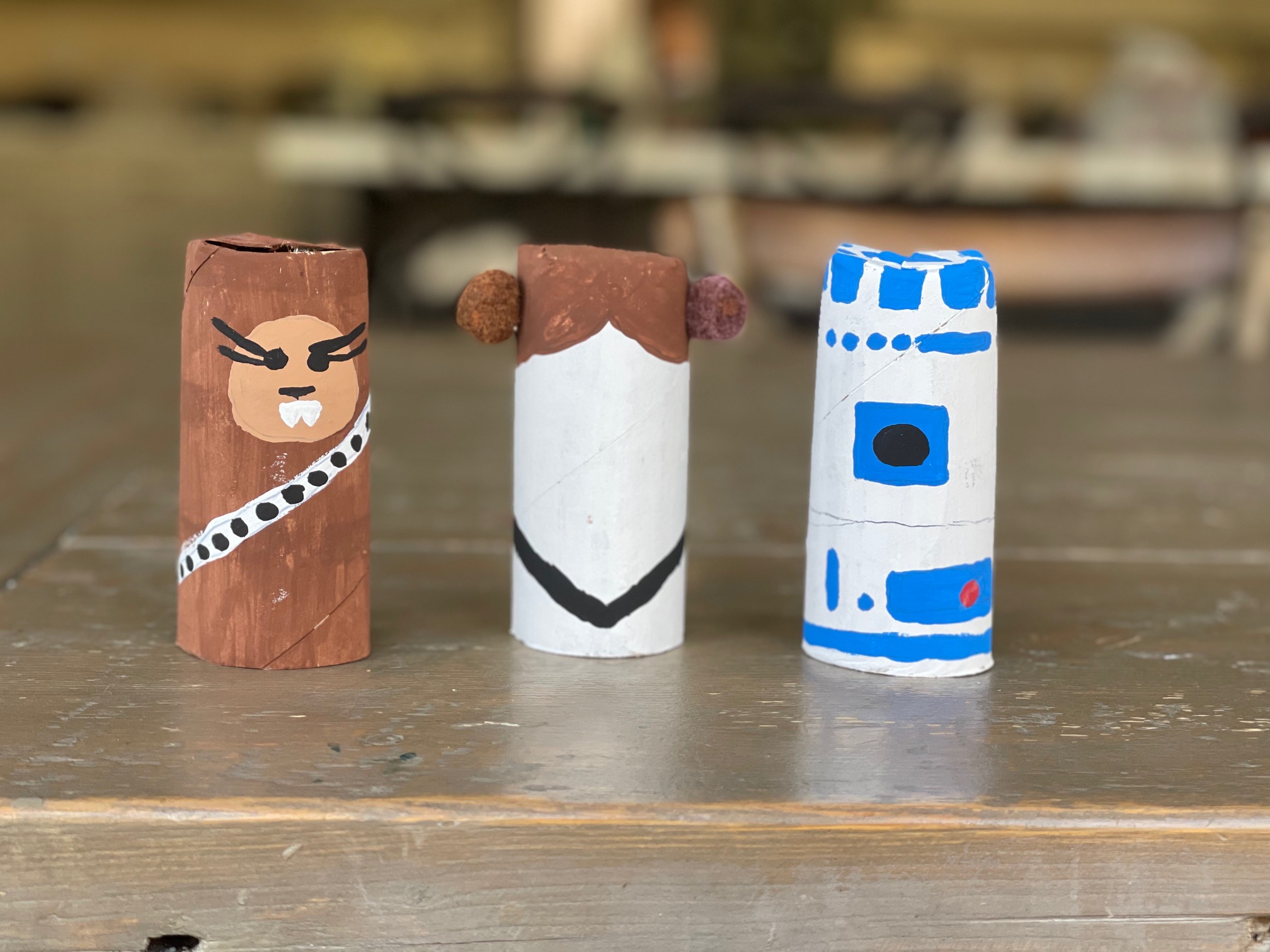 Stars Wars Day Activities for Kids: Toilet Paper Roll Star Wars Figures