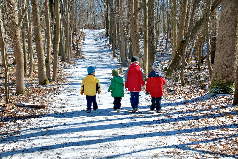 Kids can stretch their legs on a scavenger hunt on the trails around Stevens-Coolidge Place. Photo courtesy of The Trustees