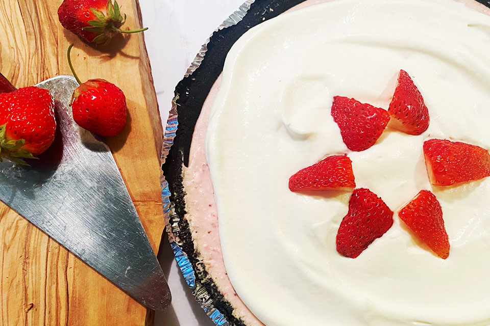 This no-bake Strawberry Cheesecake recipe is so easy your kids can make it!
