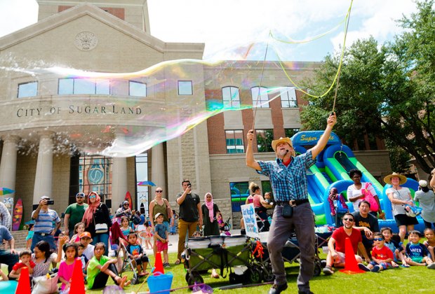 Celebrate the remaining days of summer at Sugar Land Town Square's Back to School Splash Bash!  Photo courtesy of courtesy of Sugar Land Town Square