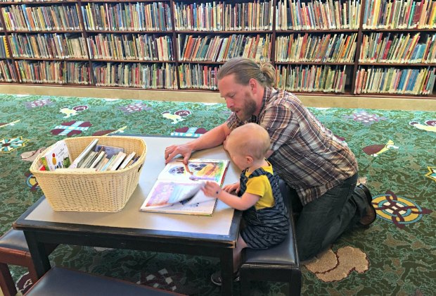 Exploring a love of reading at DTLA’s Central Library. Photo by Lindsay Halladay
