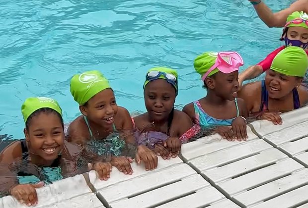 Kids can learn to swim for free through the NYC Parks Department. Photo by Jody Mercier