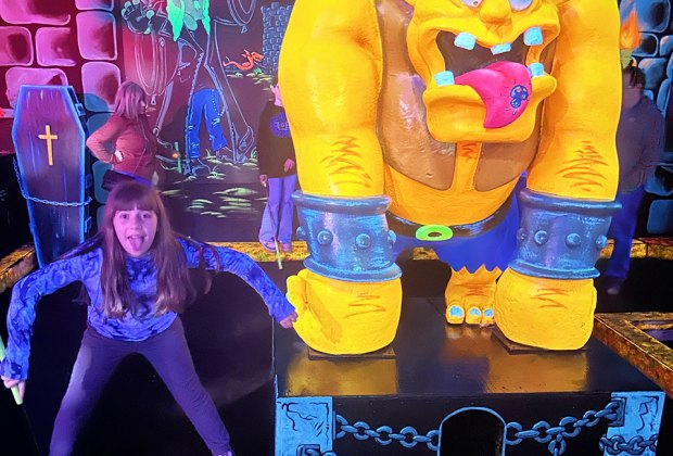 Your little monsters will love glow-in-the-dark Monster Mini Golf in Marietta! Photo by author