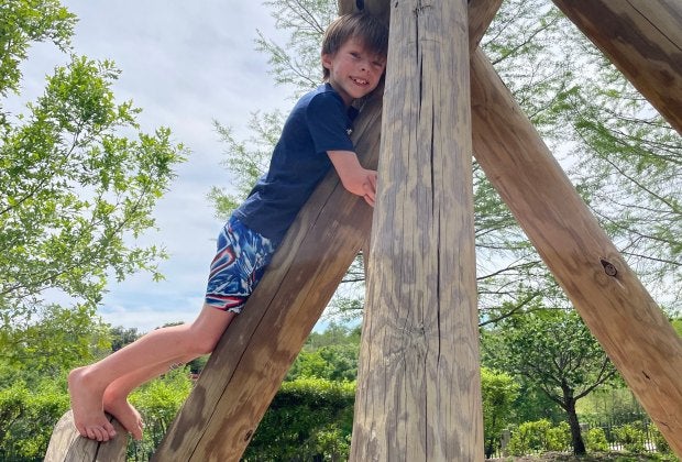 Buffalo Bayou Park has trails, climbing structures, and skate park, slides, and more. Photo by Jessica Stautberg.