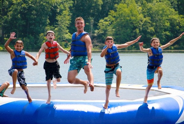 Water fun is tops at Jeff Lake Camp.