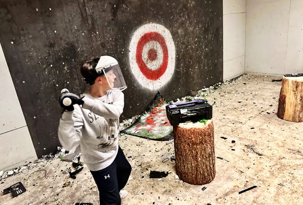 The rage rooms at iSmash in Farmingdale can be booked for 20-minute sessions. 