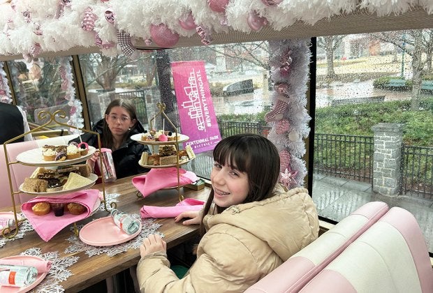 Take the tea party to go! Board Tea Around Town Atlanta for an afternoon of fancy fun. Photo by author