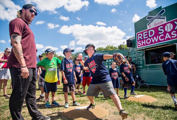 Try pitching at the Red Sox Showcase. Photo by Billie Weiss courtesy of Boston Red Sox