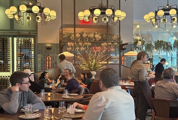 Zou Zou's has a chic vibe and serves a flavorful selection of Mediterranean-inspired fare. Photo by author