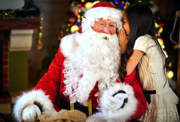 Share your wish list with Santa at the Mansion at Glen Cove. Photo courtesy of the mansion
