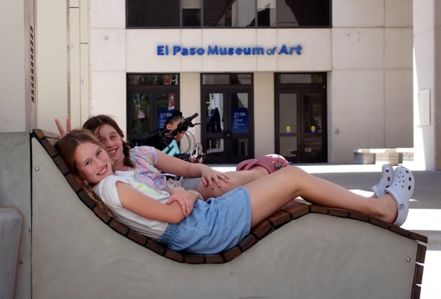 Even the benches are art at the El Paso Museum of Art. 
