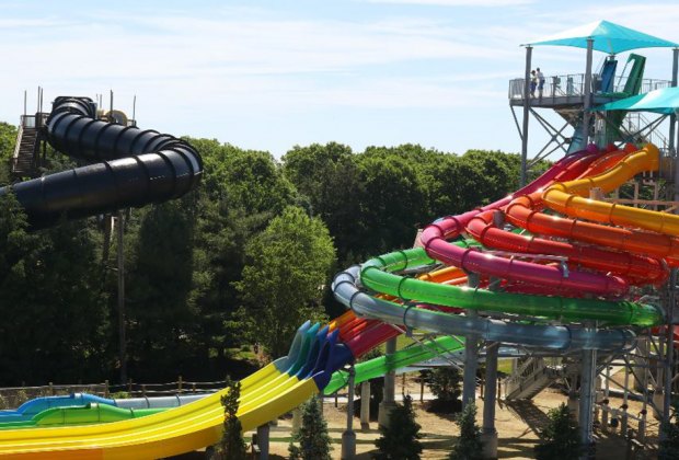 New water slides Riptide Racer, right, and Bombs Away will delight aquatic thrill seekers at Splish Splash.