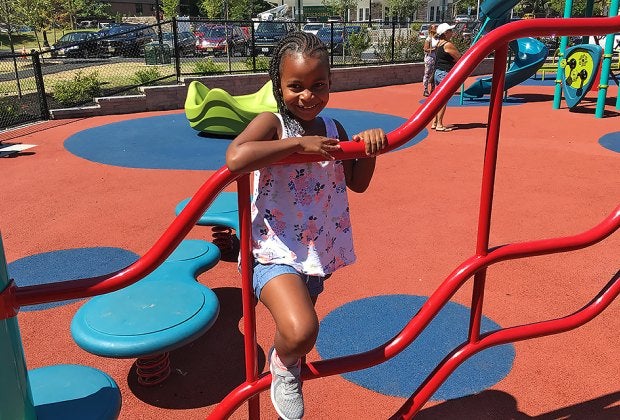 The accessible playground at Watsessing Park works for children of all abilities. Photo by Margaret Hargrove