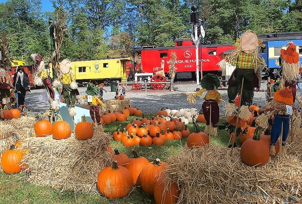 The Whippany Railway Museum's Pumpkin Festival includes a ride on the Pumpkinliner and other festive fall fun. 