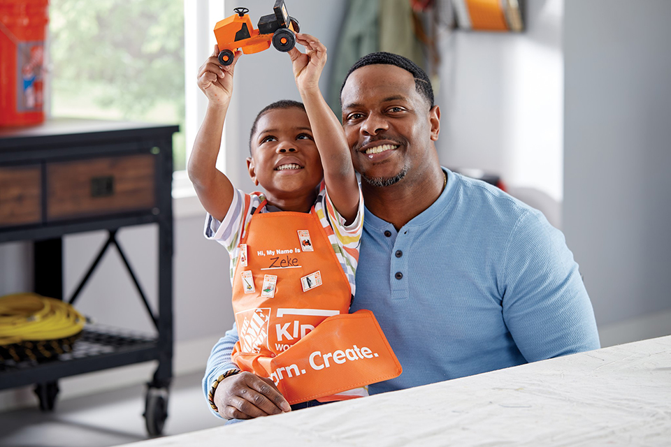 The Home Depot offers free crafting classes for kids all winter. Photo courtesy of Home Depot