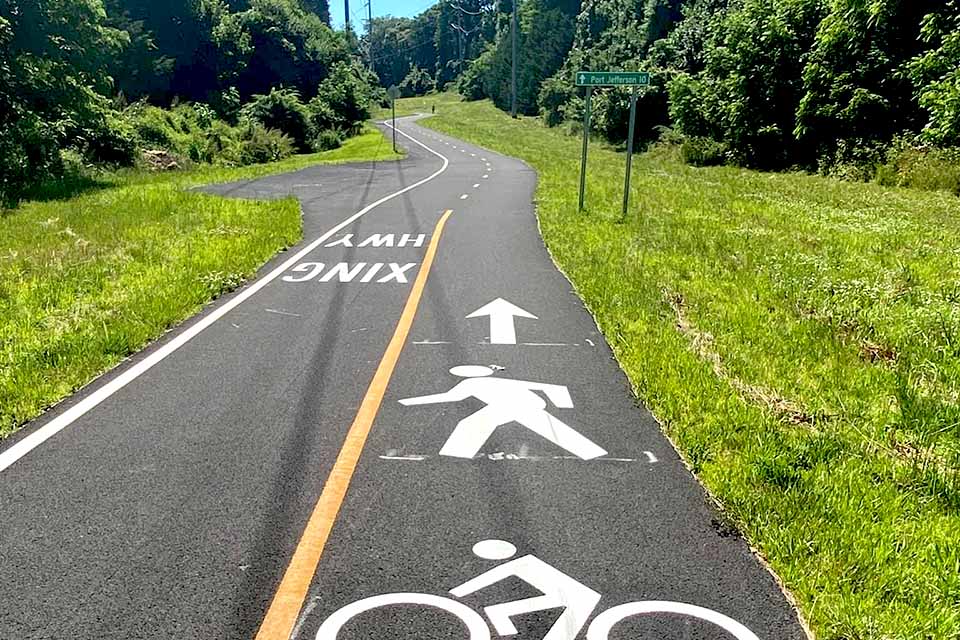 Hike, bike, or walk the North Shore Rail Trail. Photo by Jill Warshaw