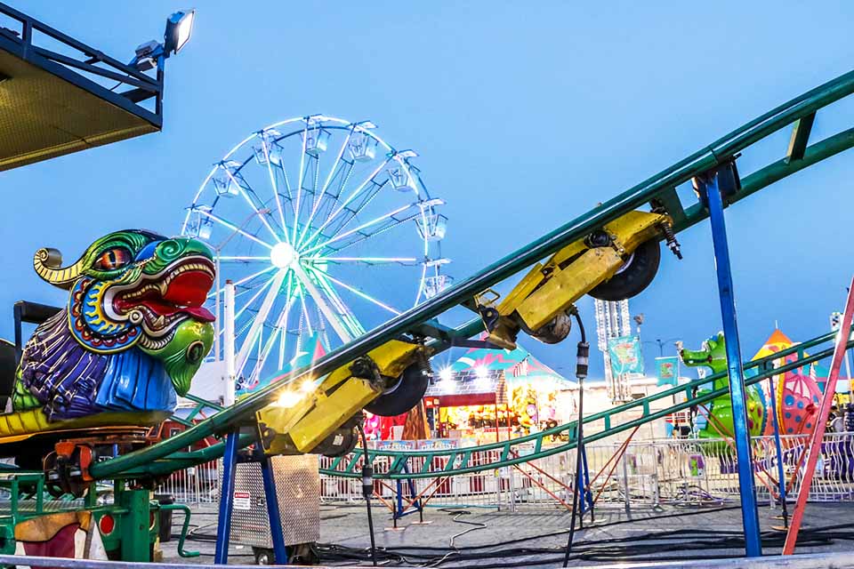 Enjoy rides, games, and more at the Town Park Beach Carnival at Point Lookout. Photo courtesy of Dreamland  Amusements