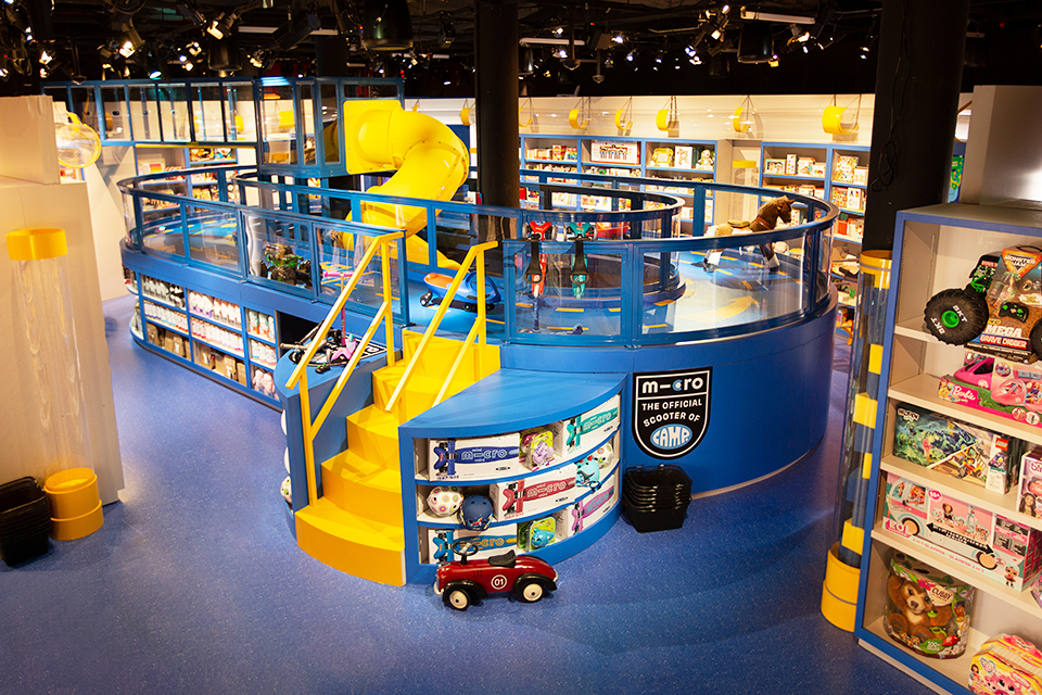 The Toy Lab theme at Camp features a brand-new scooter test track.