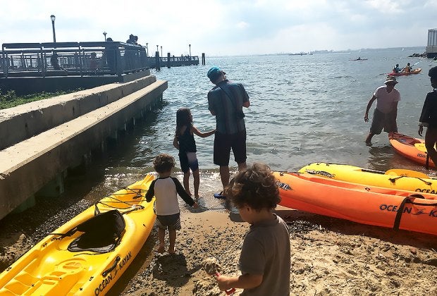 Free boat rides in NYC: Go kayaking in Red Hook, Brooklyn, on Valentino Pier