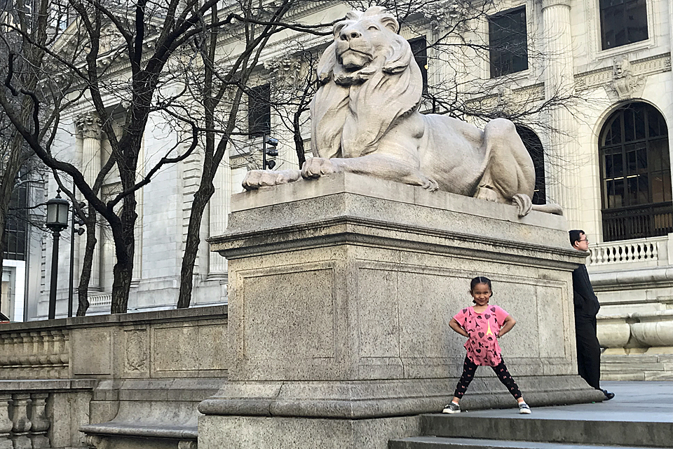 Your visit to the NYPL really begins on the outside when you encounter the Library Lions, Patience and Fortitude, who flank the entrance. 