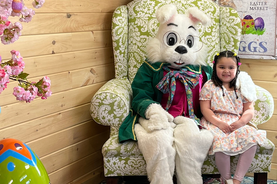 Dress in your best for Easter Bunny pictures at the Cross County Center in Yonkers. Photo courtesy of the center
