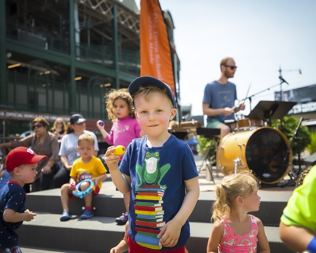 Take in a free summer concert in Chicago. Photo courtesy of Wiggleworms at Gallagher Way